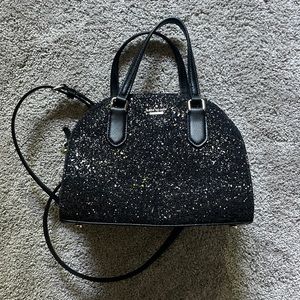Kate Spade black glitter crossbody purse.
